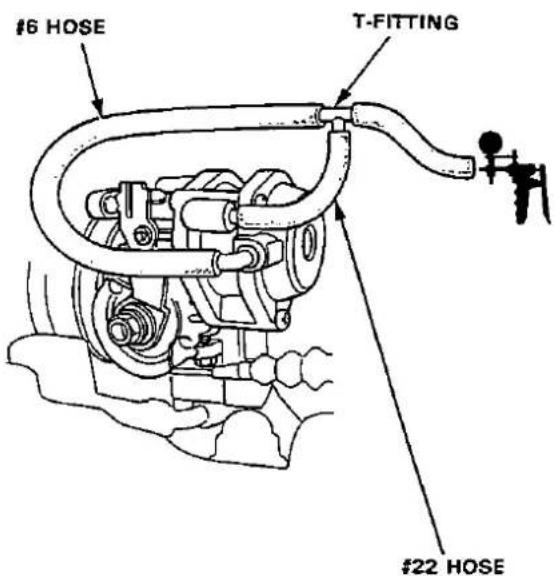#6 HOSE T-FITTING #22 HOSE