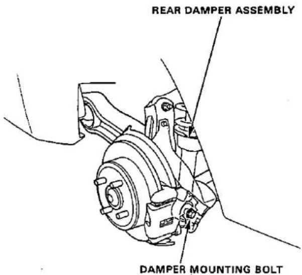 REAR DAMPER ASSEMBLY DAMPER MOUNTING BOLT