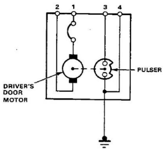 2 1 3 4 DRIVER'S DOOR MOTOR PULSER