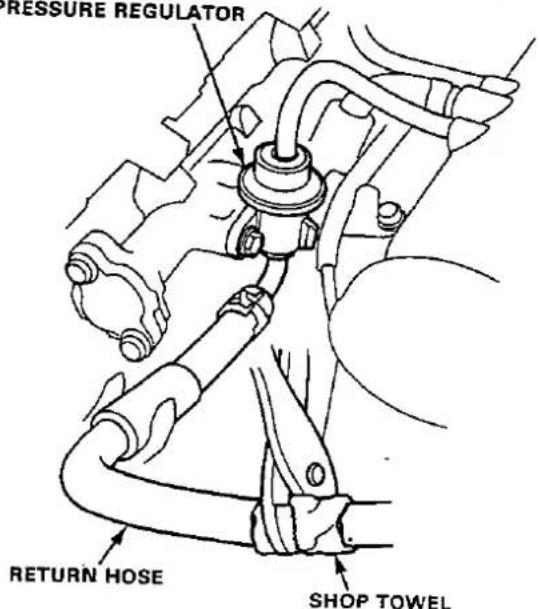 PRESSURE REGULATOR RETURN HOSE SHOP TOWEL