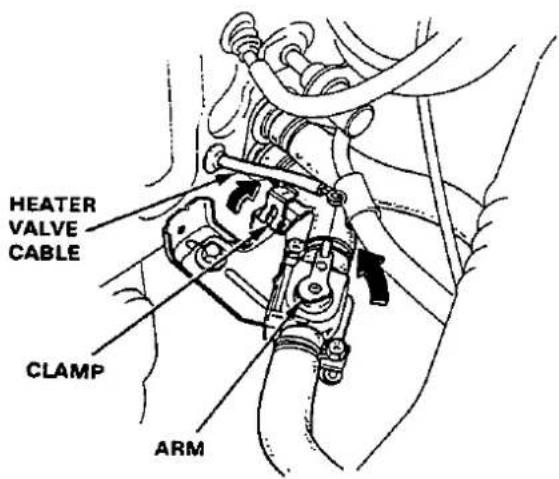 HEATER VALVE CABLE CLAMP ARM