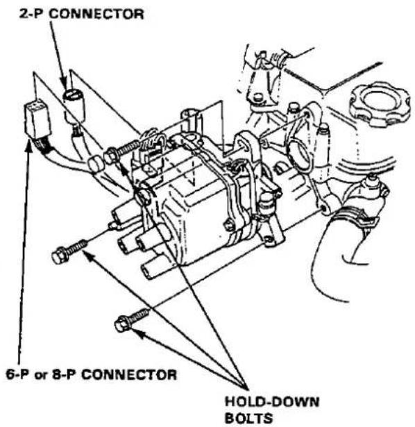 2-P CONNECTOR 6-P or 8-P CONNECTOR HOLD-DOWN BOLTS