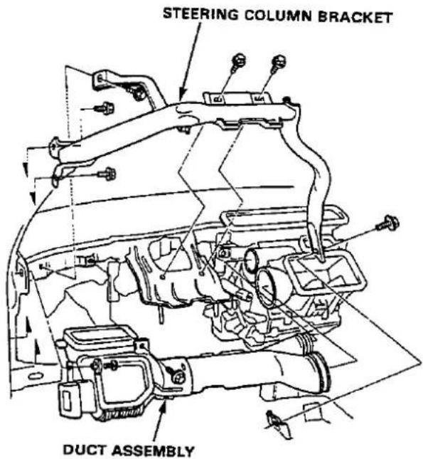 STEERING COLUMN BRACKET DUCT ASSEMBLY