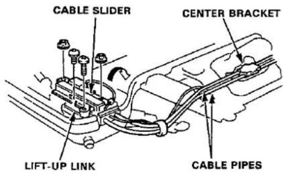 CABLE SLIDER CENTER BRACKET LIFT-UP LINK CABLE PIPES