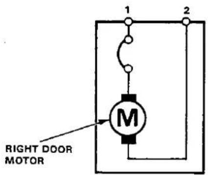 1 2 M RIGHT DOOR MOTOR