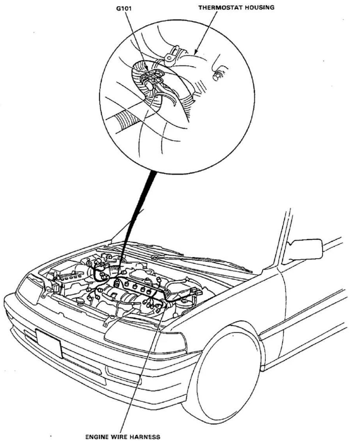 G101 THERMOSTAT HOUSING ENGINE WIRE HARNESS