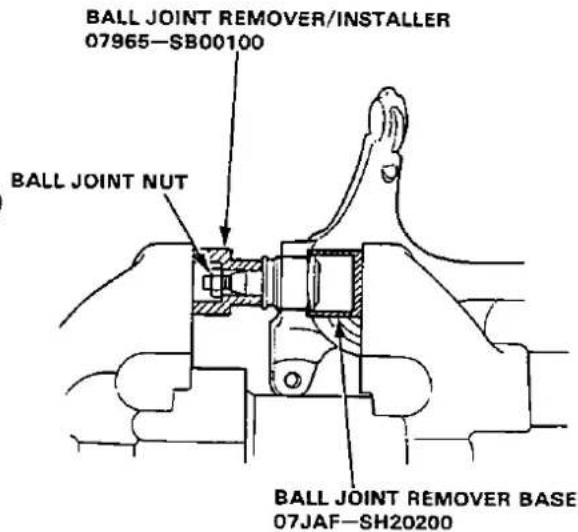 BALL JOINT REMOVER/INSTALLER 07965—SB00100 BALL JOINT NUT BALL JOINT REMOVER BASE 07JAF—SH20200