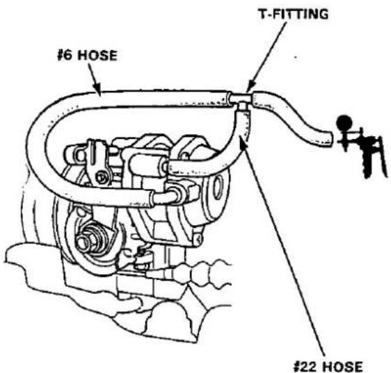 #6 HOSE T-FITTING #22 HOSE