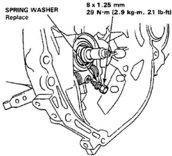 SPRING WASHER Replace 8 x 1.25 mm 29 N·m (2.9 kg·m, 21 lb·ft)