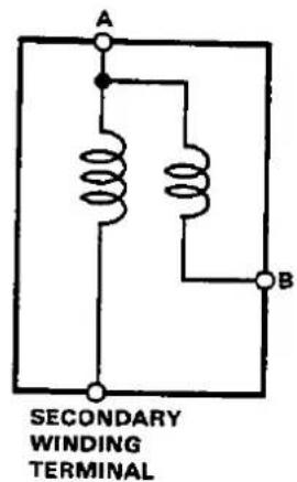 A B SECONDARY WINDING TERMINAL