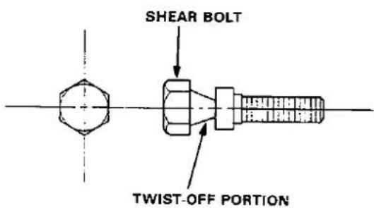 SHEAR BOLT TWIST-OFF PORTION