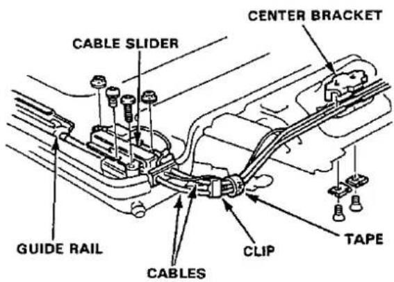 CABLE SLIDER CENTER BRACKET GUIDE RAIL CABLES CLIP TAPE