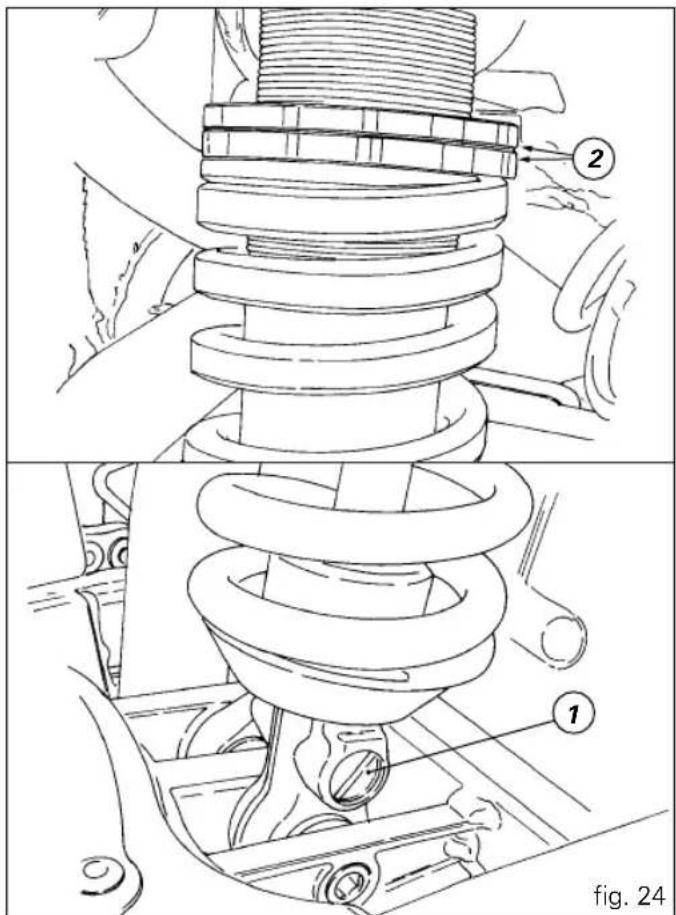 Technical diagram showing mechanical assembly with labeled parts 1 and 2, likely from an engineering or manufacturing context.