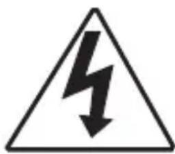 Warning sign depicting a lightning bolt symbol inside a triangle