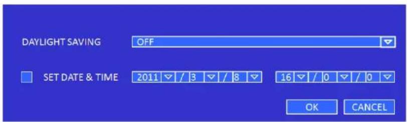 Speco Technologies D8RS - 2-2. Setting Daylight Saving Time - 4