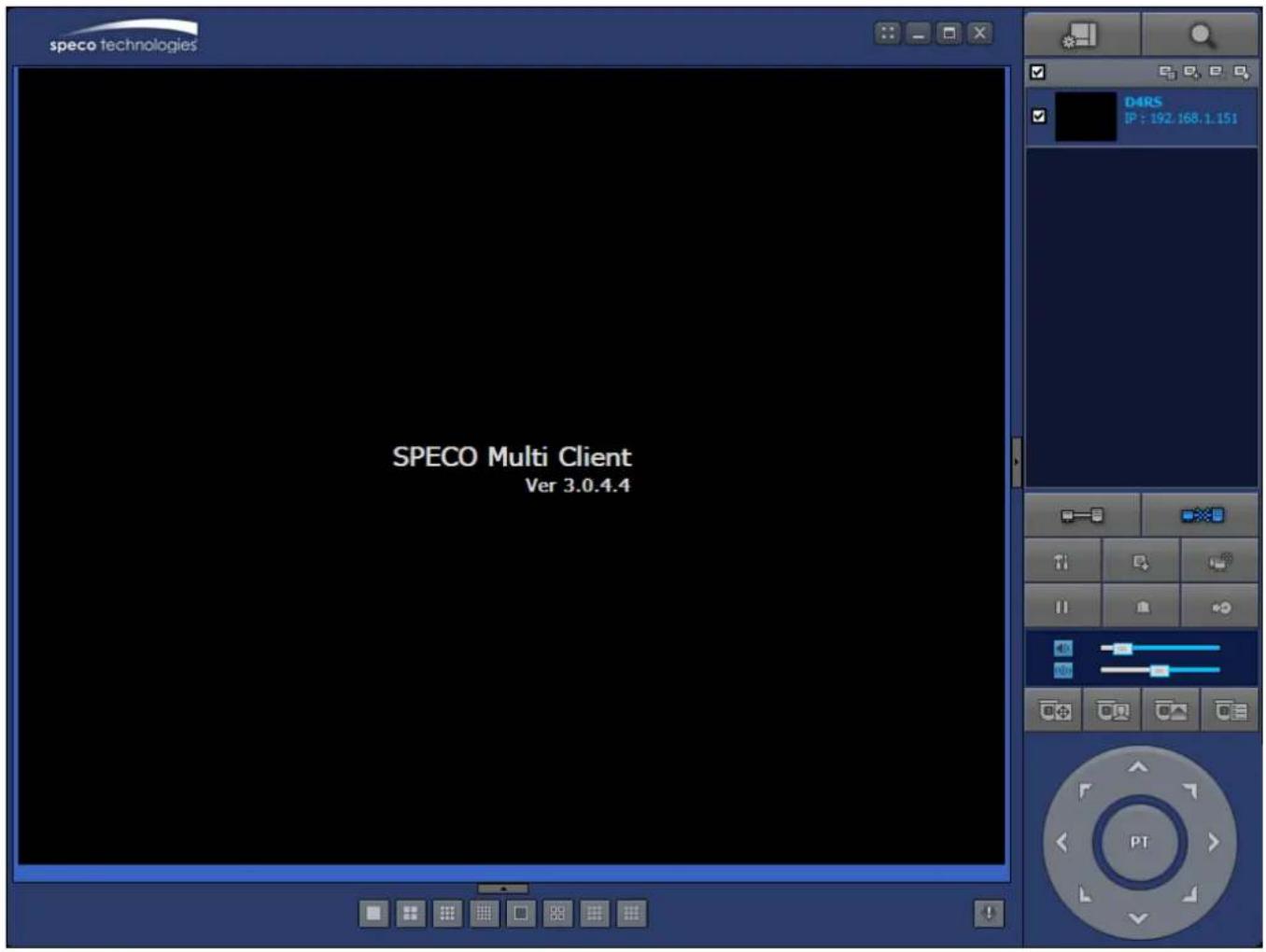 speco technologies D4RS IP : 192.168.1.151 SPECO Multi Client Ver 3.0.4.4