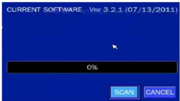 CURRENT SOFTWARE Ver 3.2.1 (07/13/2011) 0% SCAN CANCEL