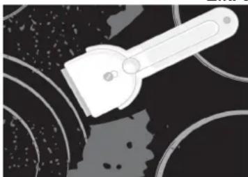 Illustration of a white tool with a handle against a dark background with curved lines and scattered dots (no text or symbols).