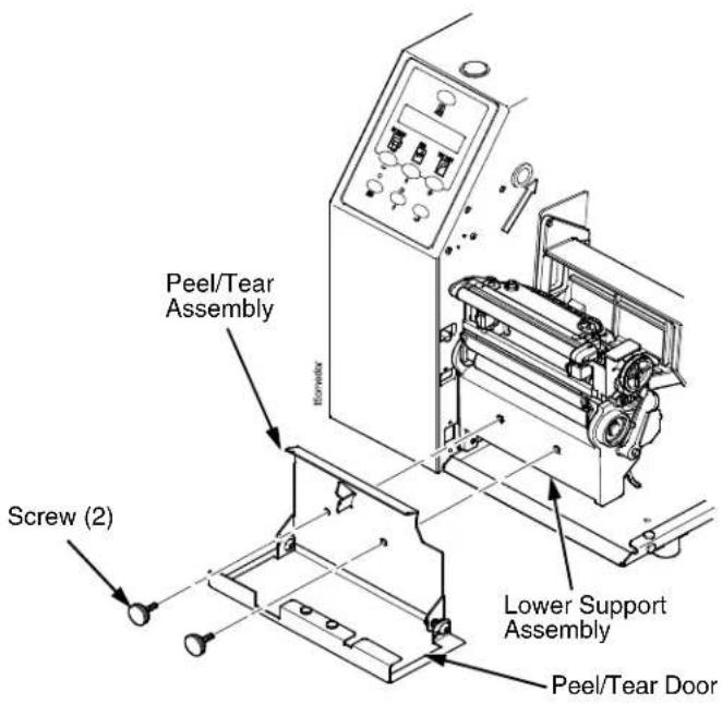 Screw (2) Peel/Tear Assembly Lower Support Assembly Peel/Tear Door