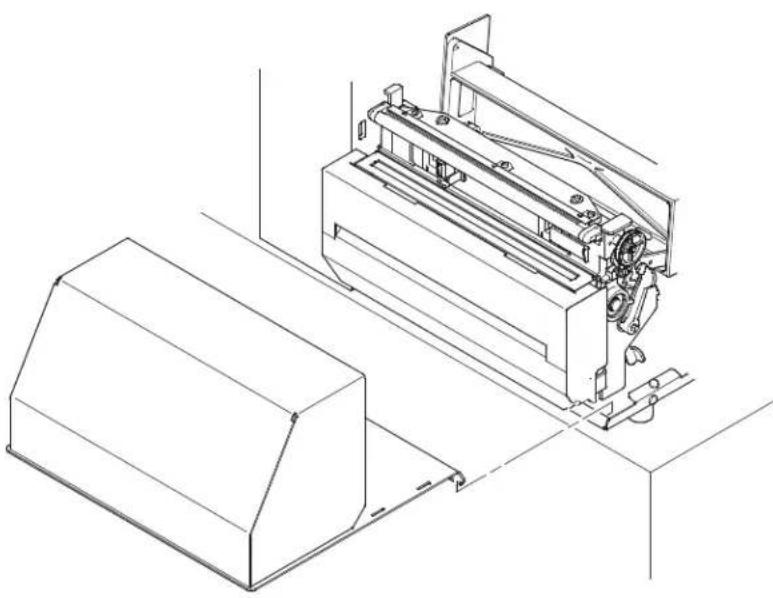 Printronix T5204R - Installing The Media Cutter Tray - 1