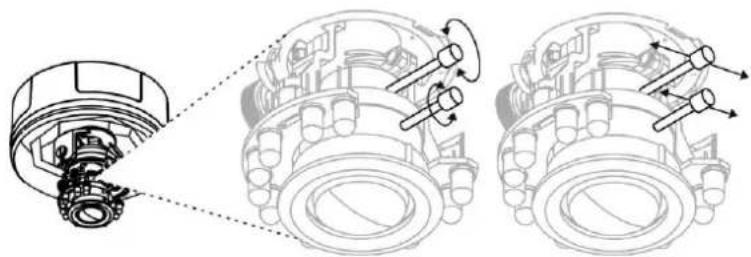 Technical line drawing of mechanical components with no visible text or symbols