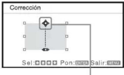 Corrección Sel: Pon: Salir: MENU