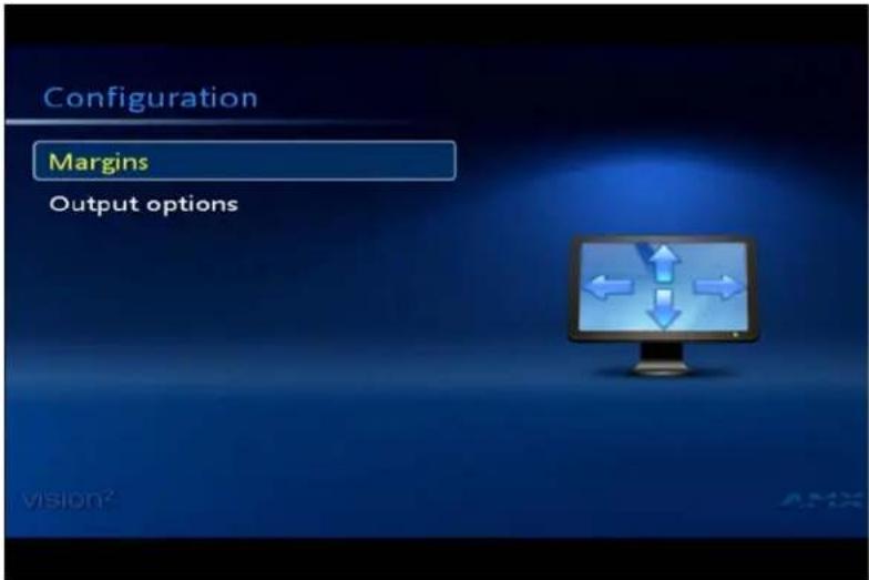 Configuration Margins Output options