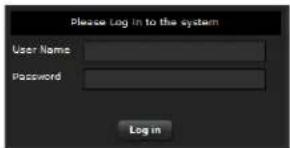 Please Log In to the system User Name: Password: Log in