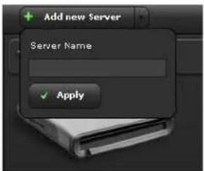 Add new Server Server Name ✓ Apply