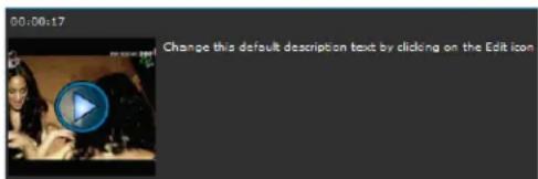 00:00:17 Change this default description text by clicking on the Edit icon