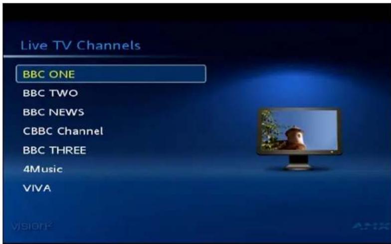Live TV Channels BBC ONE BBC TWO BBC NEWS CBBC Channel BBC THREE 4Music VIVA