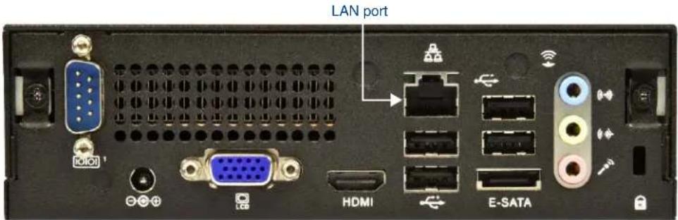 LAN port HDMI E-SATA