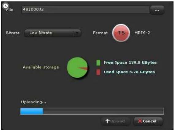 File 492000.ts Bitrate Low bitrate Format TS MPEG-2 Available storage Free Space 130.8 GBytes Used space 5.28 GBytes Uploading... Upload Cancel