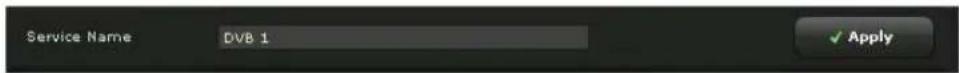 Service Name DVB 1 Apply