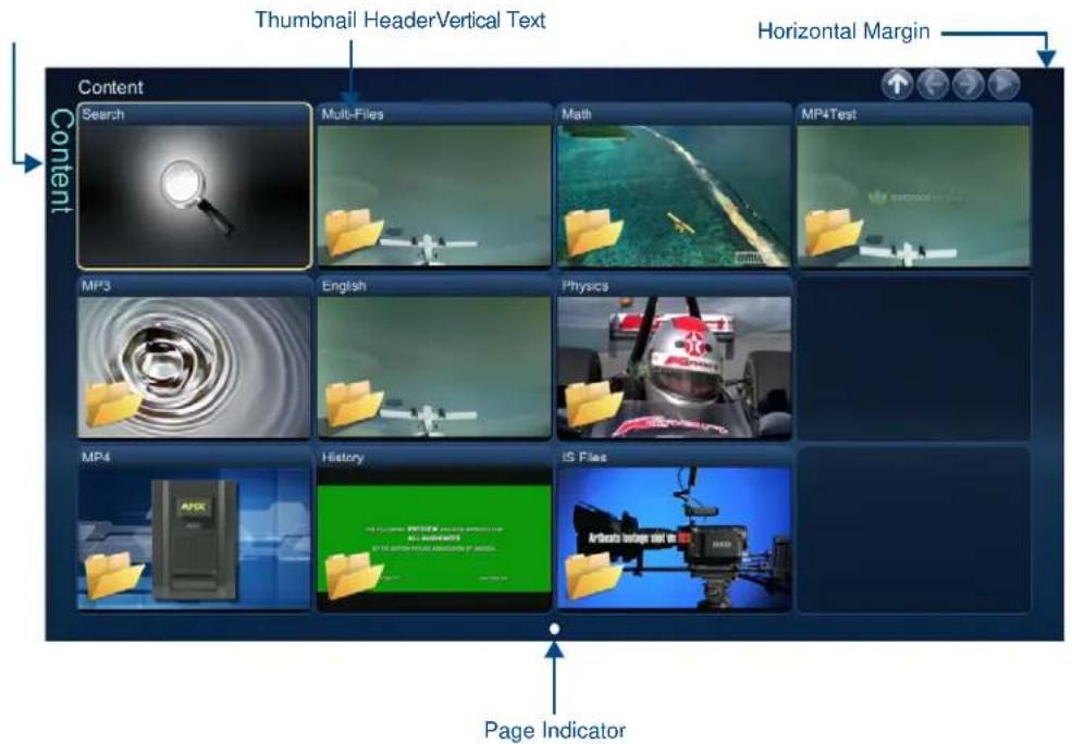 Thumbnail Header Vertical Text Horizontal Margin Content Search Multi-Files Math MP4Test Content MP3 English Physics MP4 History iS Files Page Indicator