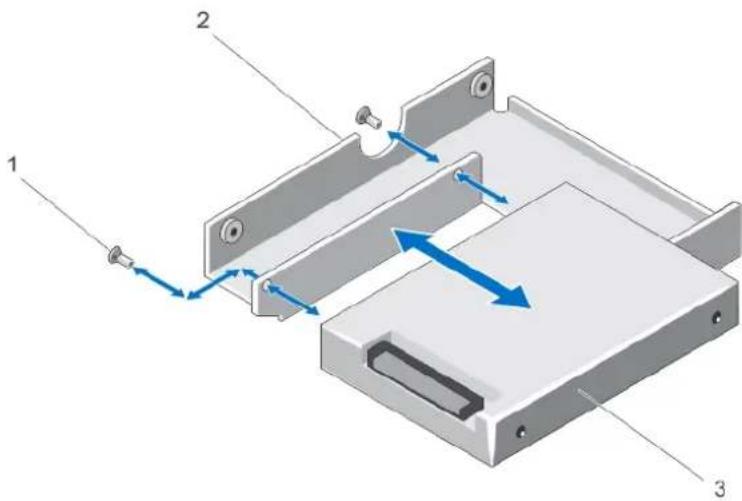 DELL 17154738.2-5 - Retrait d'un disque dur de 2,5 pouces d'un adaptateur de disque dur de 3,5 pouces - 2