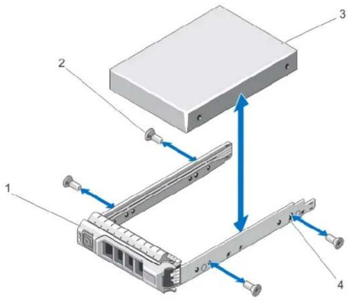 DELL 17154738.2-5 - Retrait d'un disque dur ou d'un adaptateur de disque dur d'un support de disque dur - 1