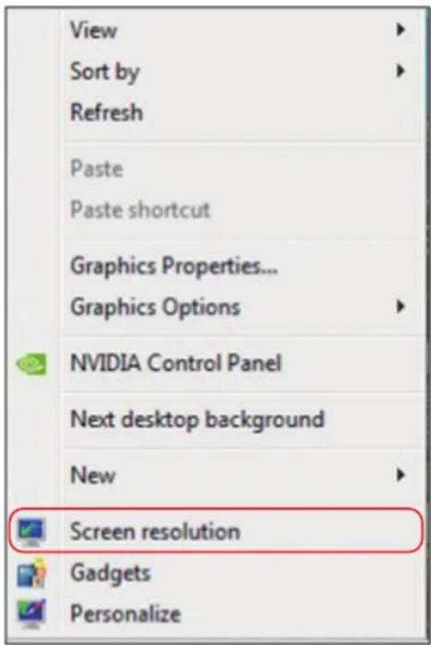DELL E Series E1715S - Méthode 2 : En utilisant le menu "Résolution d'écran" - 1