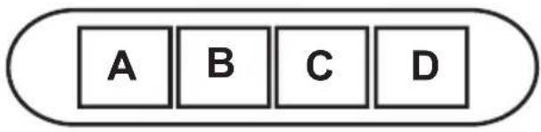 A B C D