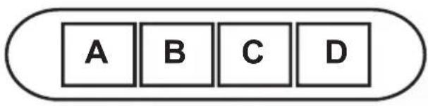 A B C D