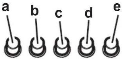 a b c d e