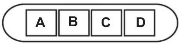A B C D