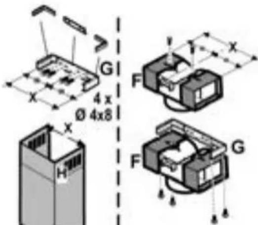 G 4 x Ø 4x8 F H F G