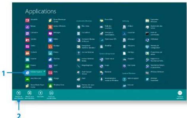 SAMSUNG ATIV Tab XE5100TC - Ajout/suppression d'une application dans l'écran d'accueil - 1