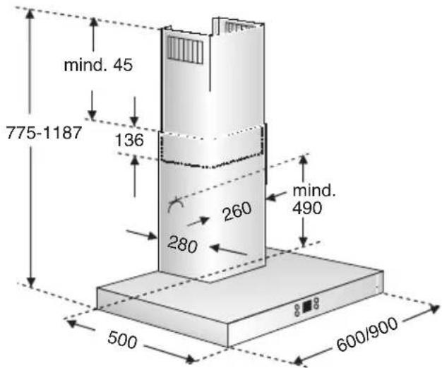 mind. 45 775-1187 136 260 280 mind. 490 500 600/900