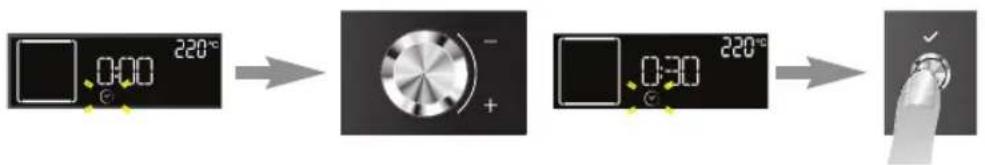 KITCHENAID KOXS 6640 - RÉGLAGE DE LA DURÉE DE CUISSON - 1
