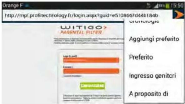 Orange F http://mpf.profiltechnology.fr/login.aspx?guid=e5108667d44b184b WITIGO PARENTAL FILTER Logit 0.pdf Eneresis Accessories Aggiungi preferito Preferito Ingresso genitori A proposito di