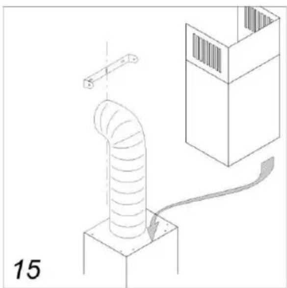 Technical line drawing of a mechanical or electrical component with a coiled tube and housing, labeled '15' (no text or symbols on the diagram itself)