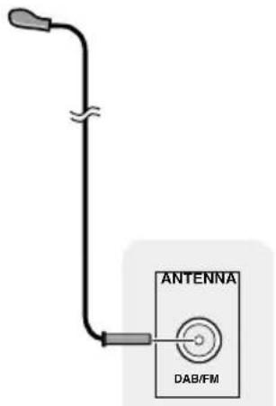 PIONEER X-CM42BTD - Anschließen der Antennen - 1