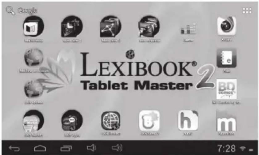 LEXIBOOK Tablet Master 2 MFC157FR - - Les applications accessibles depuis l'écran d'accueil - 1